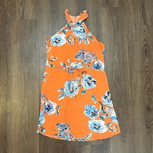 Coral/orange sundress size small. Worn once